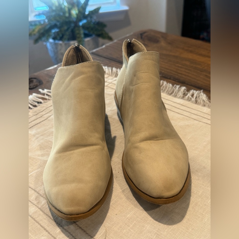 Elegant Cream Ankle Booties